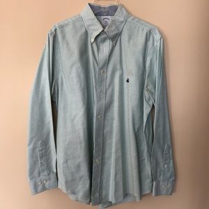 Men’s Green Brooks Brothers Logo Button-Up